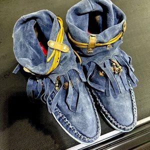 El Vaquero moccasins blue. Size 38.